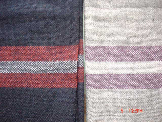 Cross Stripe Wool Scarf 