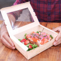 Green 65 Oz Food Containers Featuring PLA Window