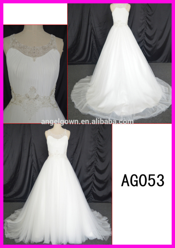 white chiffon ball gown wedding dresses for women