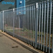 galvanized powder coated steel picket palisade fence