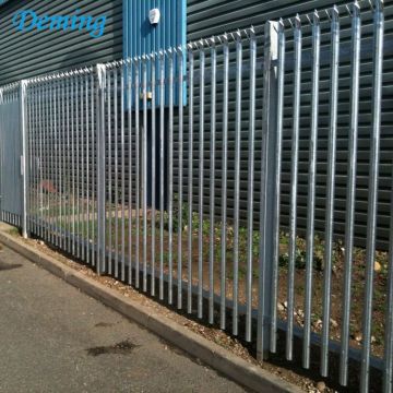 galvanized powder coated steel picket palisade fence