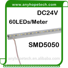 Top quality 24V 14.4W 60 LED rigid strips for indoor lighting