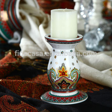 Luxury Fine New Bone China Antique Ceramic Candle Holders of Paisley