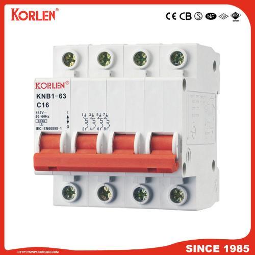 6ka mini-stroomonderbreker met CB KNB1-63 2P