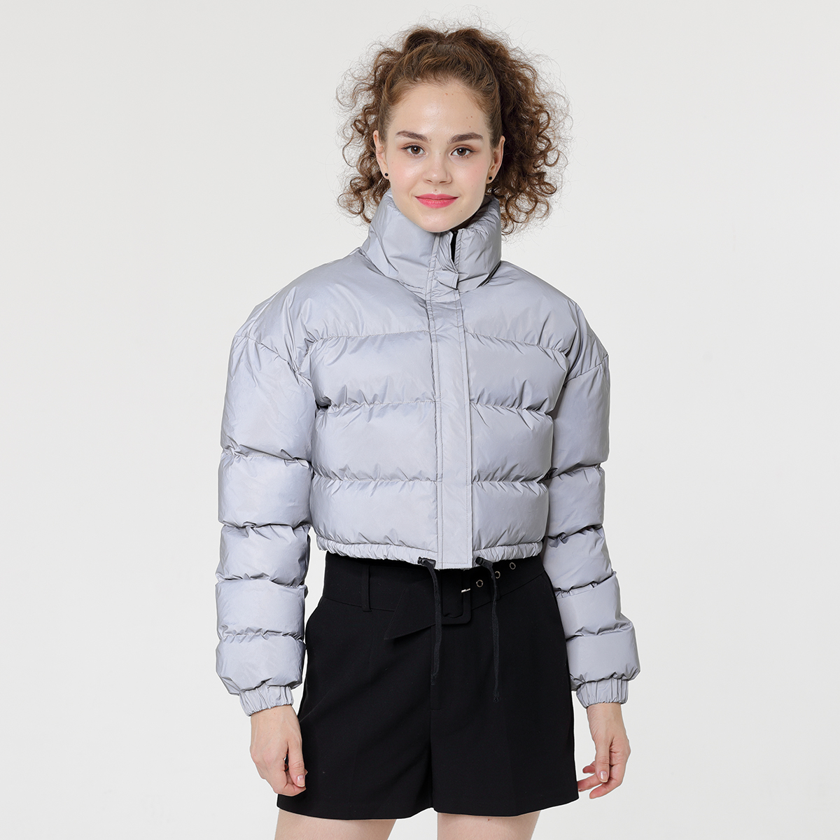 Fashion Women's Bubble Padded Reflective Coat