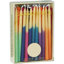 Unscented Colored Jewish Hanukkah Beeswax Candles