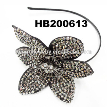 metal rhinestone crystal flower adult headbands