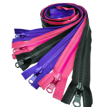 Reversible slider Plastic Resin Open End zipper