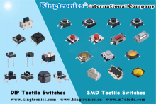 Kingtronics DIP and SMD Tactile (Tact) Switches