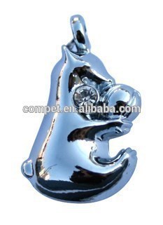 Jewelry Design Rhinestone Metal Mouse Pendant Charms