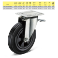 Non-slip heavy duty casters with rubber wheels