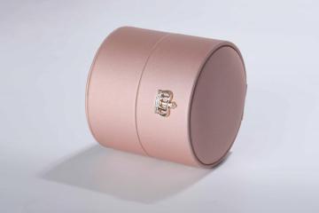Cylindrical Leather Perfume Box