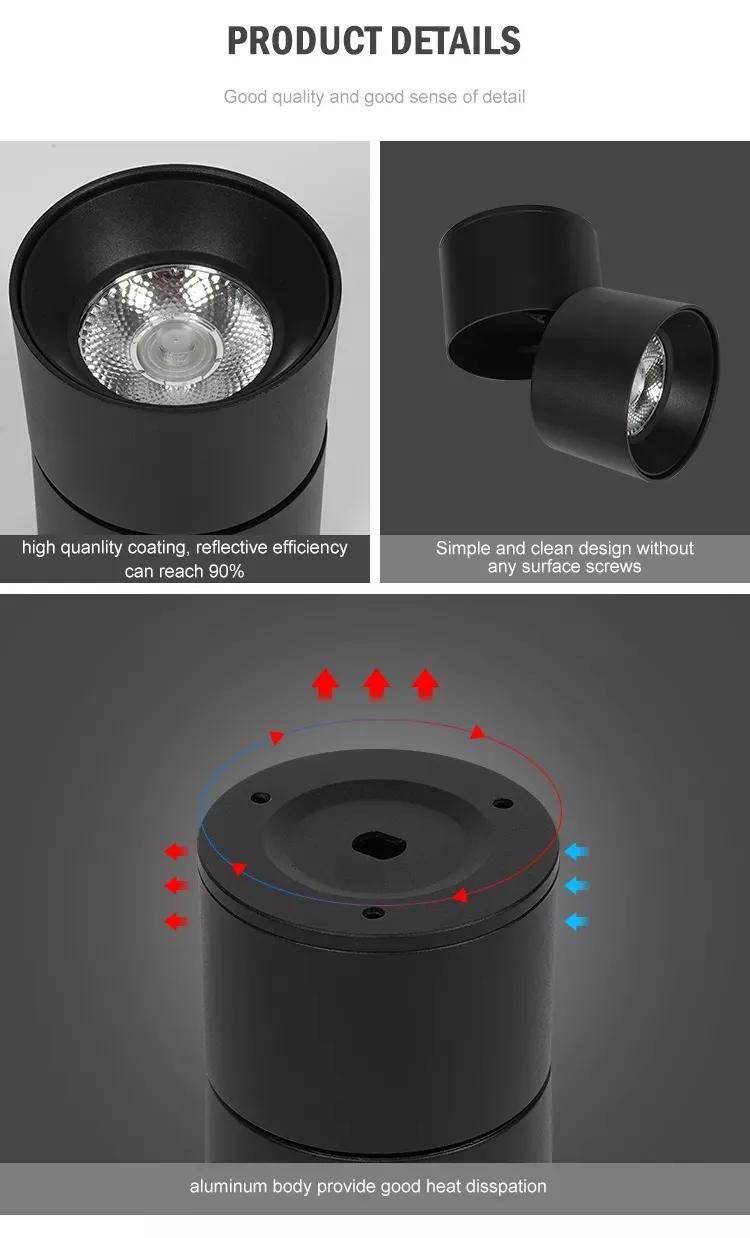 Modern Surface Mounted Folding Track Light for Retail Spaces