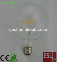 LED Light bulb 4W E27 G125/G95/G80 LED Filament bulb transparent glass