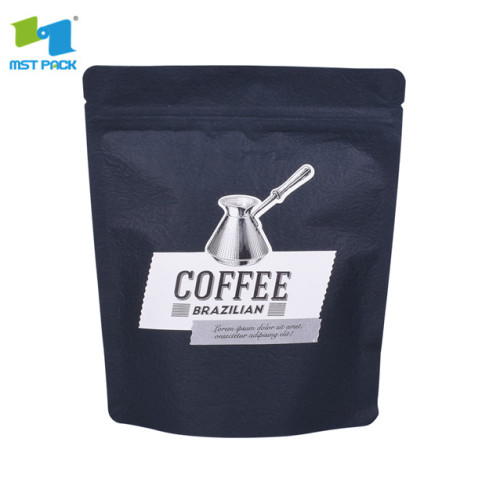 sac d&#39;emballage en papier mat mayalr ziplock café