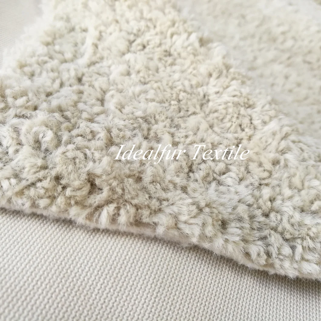 Cream-Colored Imitation Wool Fleece Fake Fur