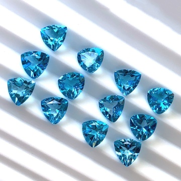 Natural Swiss Blue Topaz Fat Triangle Blue Gemstones