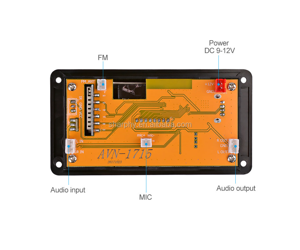 12V Bluet MP3 Decoder Audio Module Spectrum Display Lossless APE Decoding Support APP EQ FM AUX Car Accessories