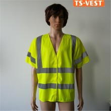 EN471 Class2 Short Security Yellow Safety Reflective Tshirt