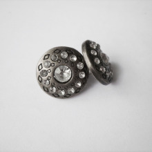 Custom made metal jeans button