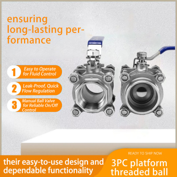 Pneumatic threaded ball valve high performance