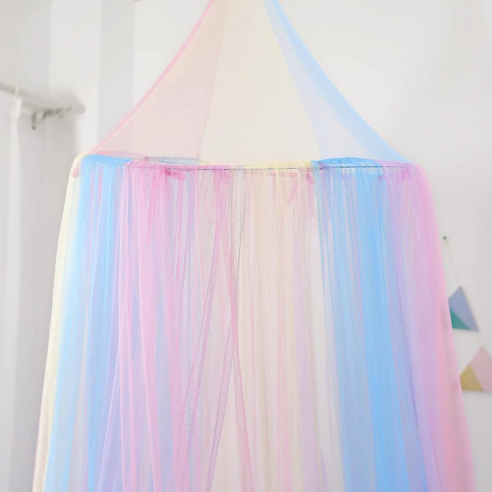 Rainbow Grill Bed Canopy With Lights