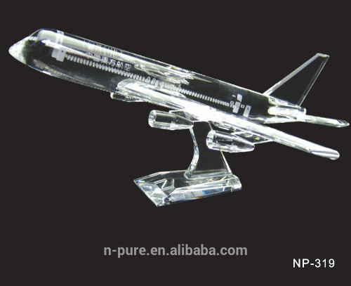 crystal crystal glass airplane model