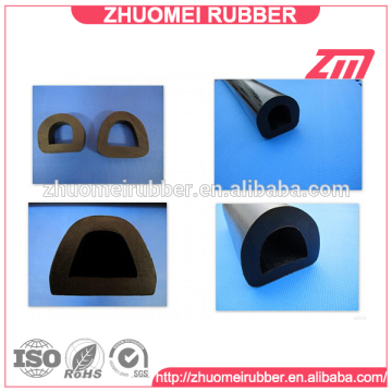 extruded D shape rubber block bumper