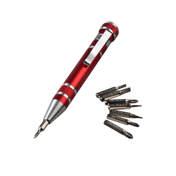 Promotionele geschenk sleuf phillips bit set zak draagbare gereedschap precisie pen schroevendraaier