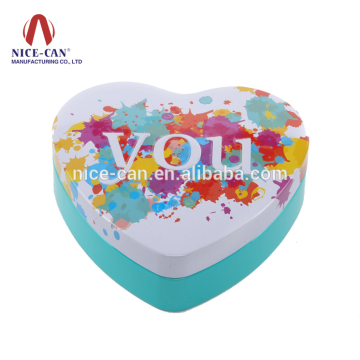 heart shaped chocolate tin box cookie gift tin box