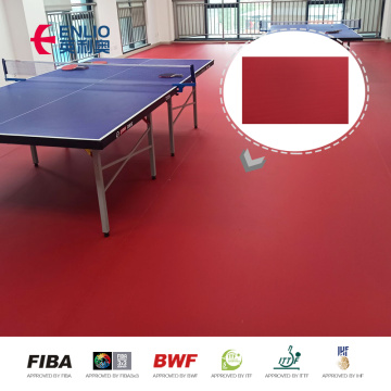 Sol sportif certifié ITTF pour terrain de tennis de table