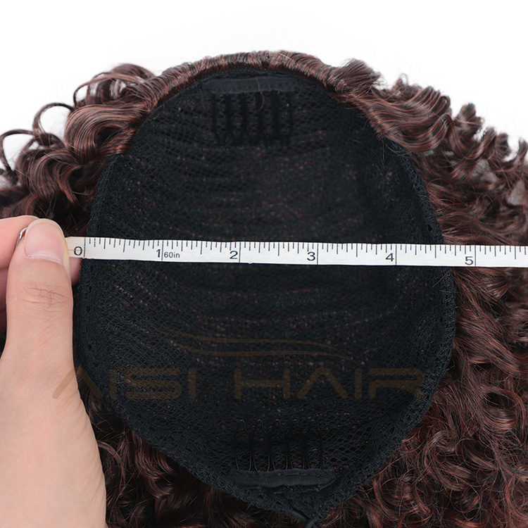 Aisi Hair High Puff Afro Curly Wig Ponytail Drawstring Short Afro Kinky Pony Tail Clip In on Synthetic Curly Hair Bun