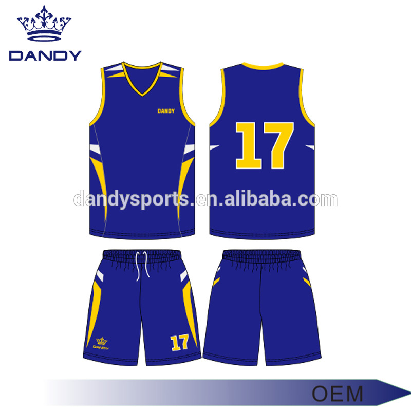 Maillots de basketball pour jeunes en polyester de conception simple