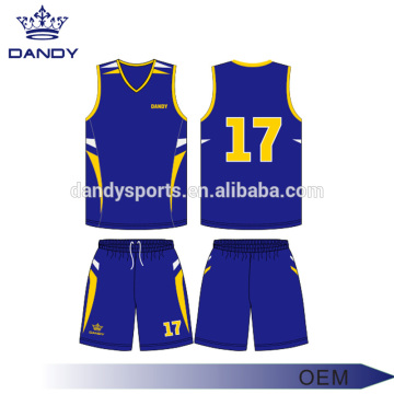 Maillots de basketball pour jeunes en polyester de conception simple