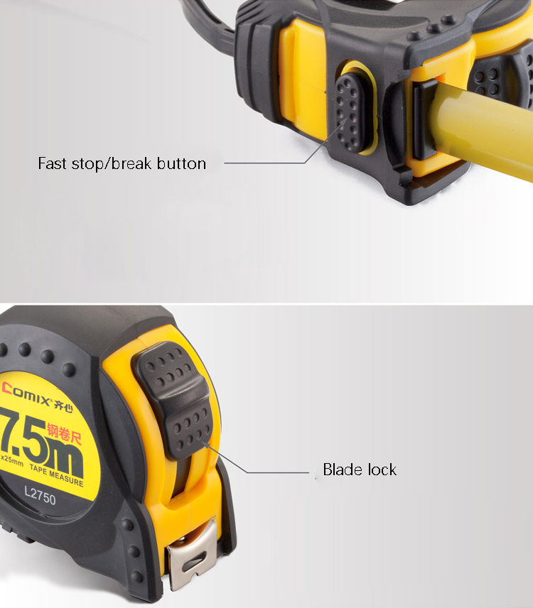 Wholesale Cheap Popular New Designed High Visibility Blade Marking Steel Tape Measure with Blade Lock