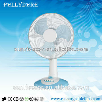 Solar DC Table Fan with Oscillating, 12V DC Table fan