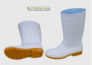 White Work Rain Boots