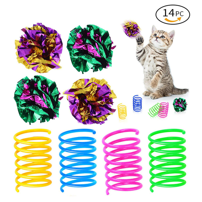 The New Pet Cat Toy Set Rainbow Blue Three-channel Tunnel Through Feather Toys Cat Pet Products