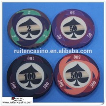 Full Customize 10g Poker Heart Cetamic Poker Chips Texas Holdem Chips