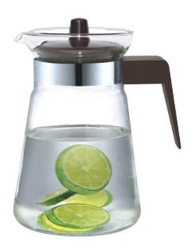 Glass water pot with plastic lid and handle,Eco-friendly water pot, water pot 1000ml