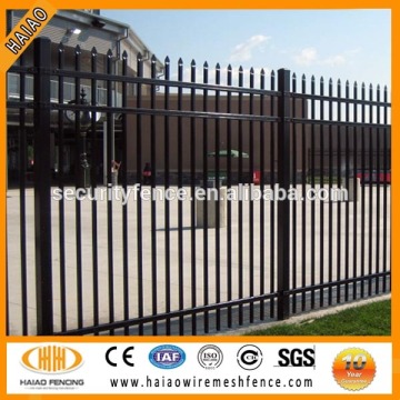 Tubular spear top residential ornamental iron fencing