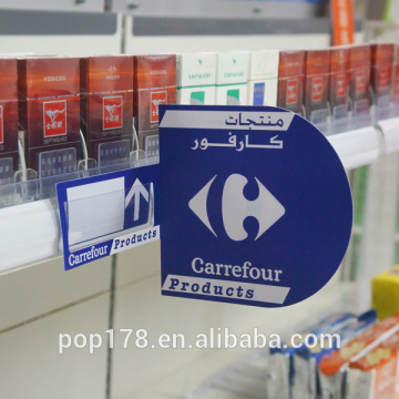 shelf edge promotion flag for supermarket display