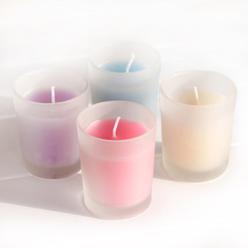 home aromatherapy use frosted glass jar candle