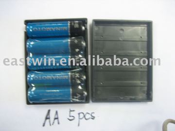 5 AA Plastic Toys Battery Case