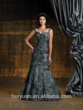 grey off shoulder full length low cut beaded full figure evening dresses