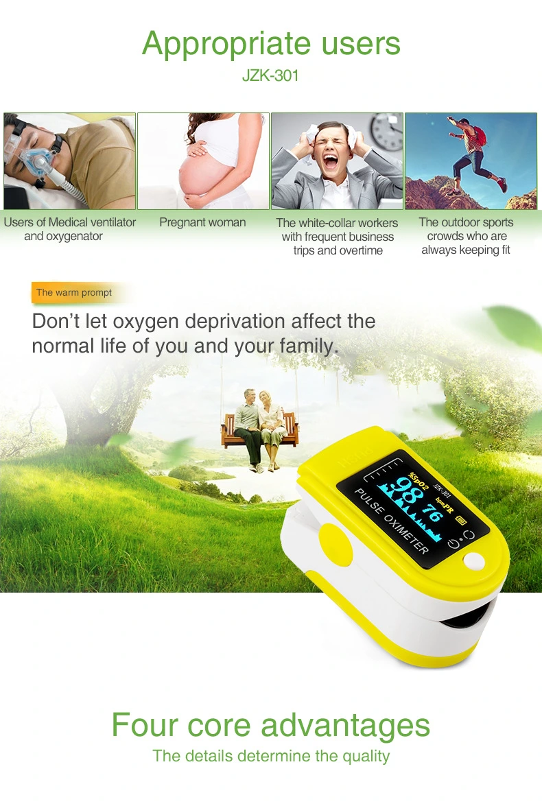 OLED Digital Display Oximetro Rechargeable Fingertip Pulse Oximeter