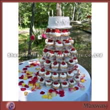 Clear Round Promotional 7 Tiers Acrylic Cupcake Stand Rack