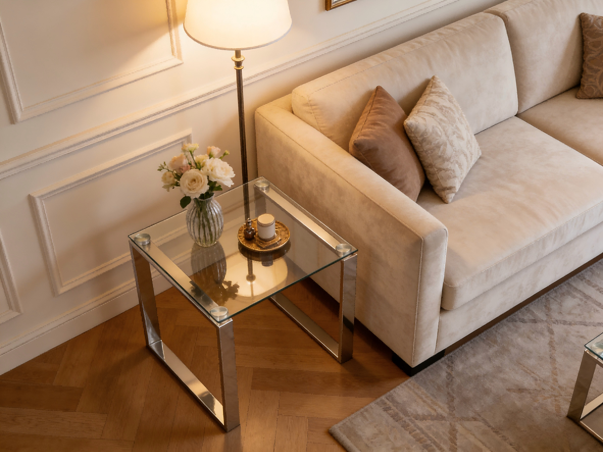 TL-AS03 стеклянный столик 1 TL-AS03 glass side table 1
