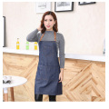 Denim apron hanging neck blue denim custom LOGO