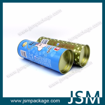 food grade paper canister for candy with tin lid